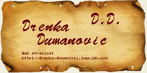 Drenka Dumanović vizit kartica